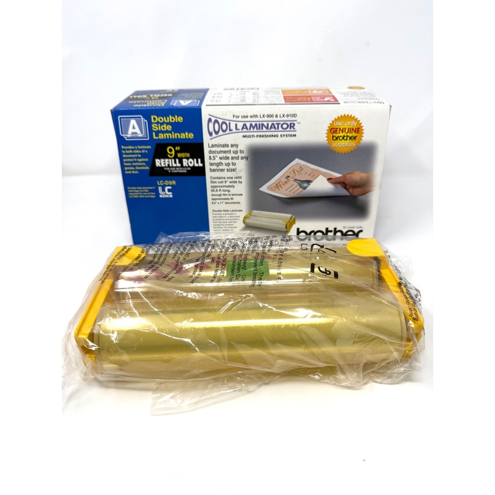 Brother Cool Laminator 9 Inch Double Side Laminate Refill Roll LC-D9R NEW